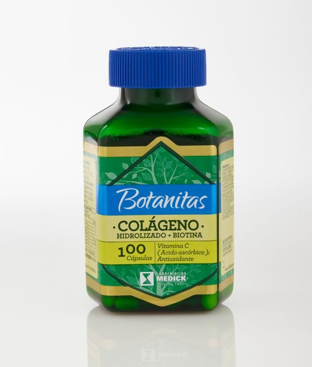 Colágeno Hidrolizado Botanitas con Biotina 100 cápsulas - Piel, cabello y articulaciones - Natural Be Colombia