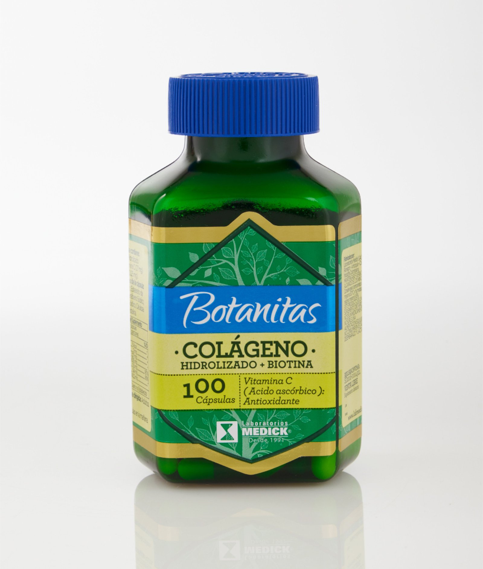 Colágeno Hidrolizado Botanitas con Biotina 100 cápsulas - Piel, cabello y articulaciones - Natural Be Colombia