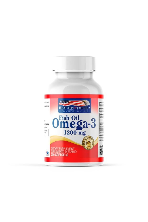 Omega 3 Fish Oil 1200mg 200 softgels - Salud cardiovascular y cerebral - Natural Be Colombia