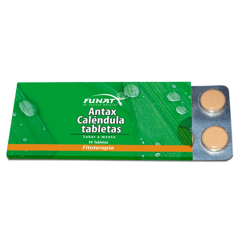Antax calendula masticable 10 tabletas