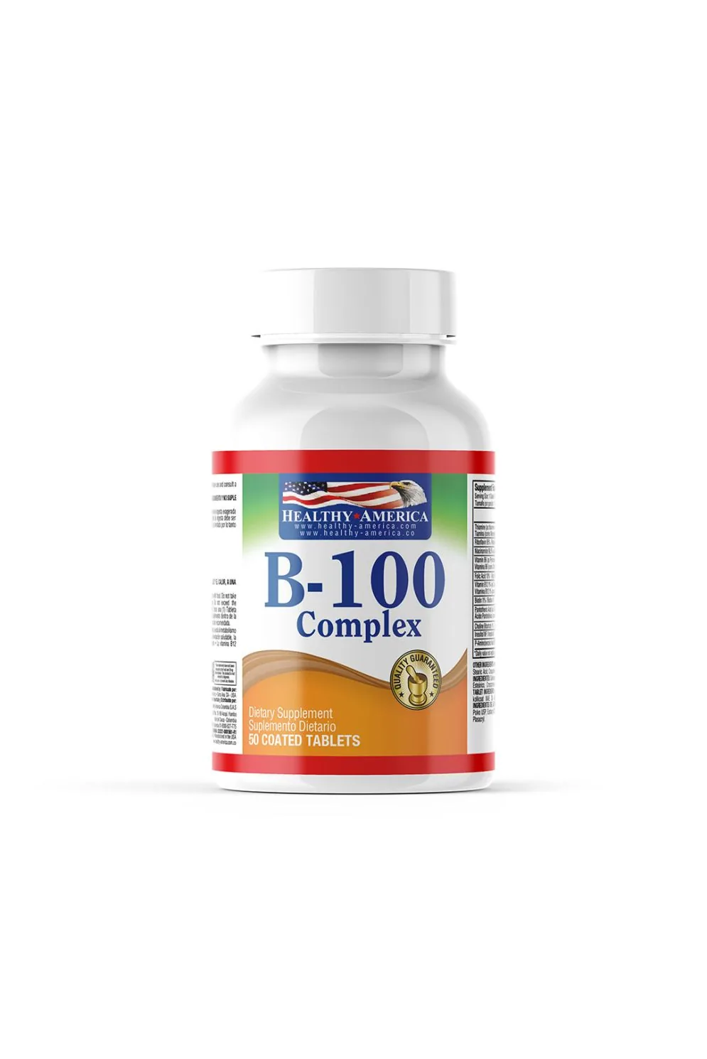 Comprar B-100 Complex Healthy America x 50 tabletas en Colombia | Natural Be B 100 Complex Healthy America 50 Tabletas