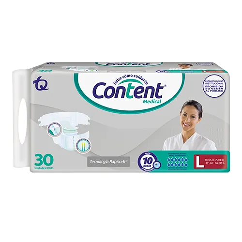 Content Medical L Pañales x 30 unidades