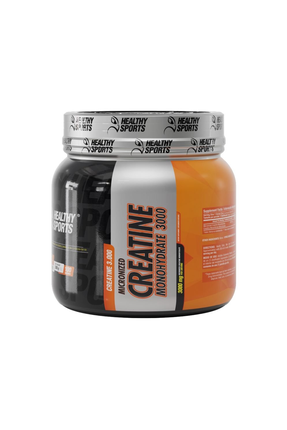 Creatina Micronizada Monohidratada 300 g – 100 Servicios (Healthy Sports)