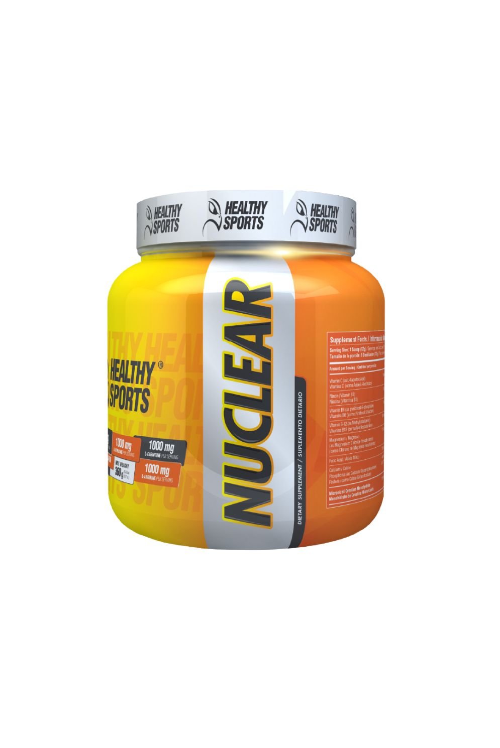 Nuclear Pre-Entreno 360 g – 30 Servicios Fruit Punch (Healthy Sports)