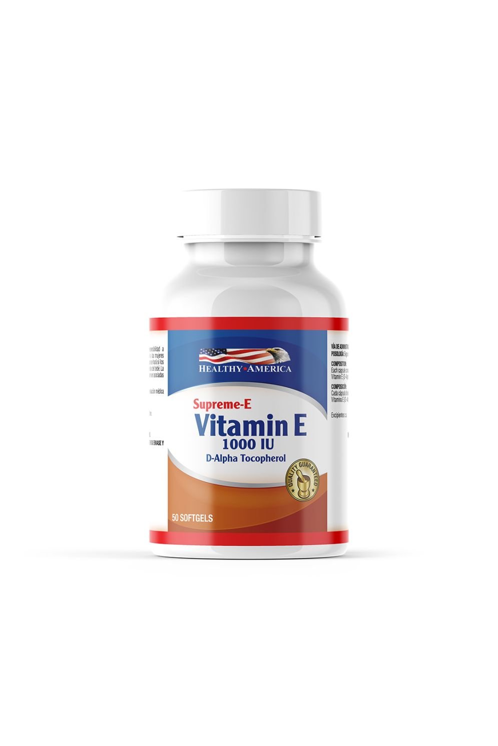 Supreme-E Vitamina E 1000 IU – 50 Softgels (Healthy America)