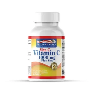 Vitamin C 1000 mg + Zinc Healthy America x 100 tabletas