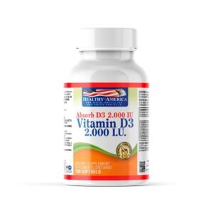 Vitamina D3 2000 UI –“ 100 Softgels (Healthy America)