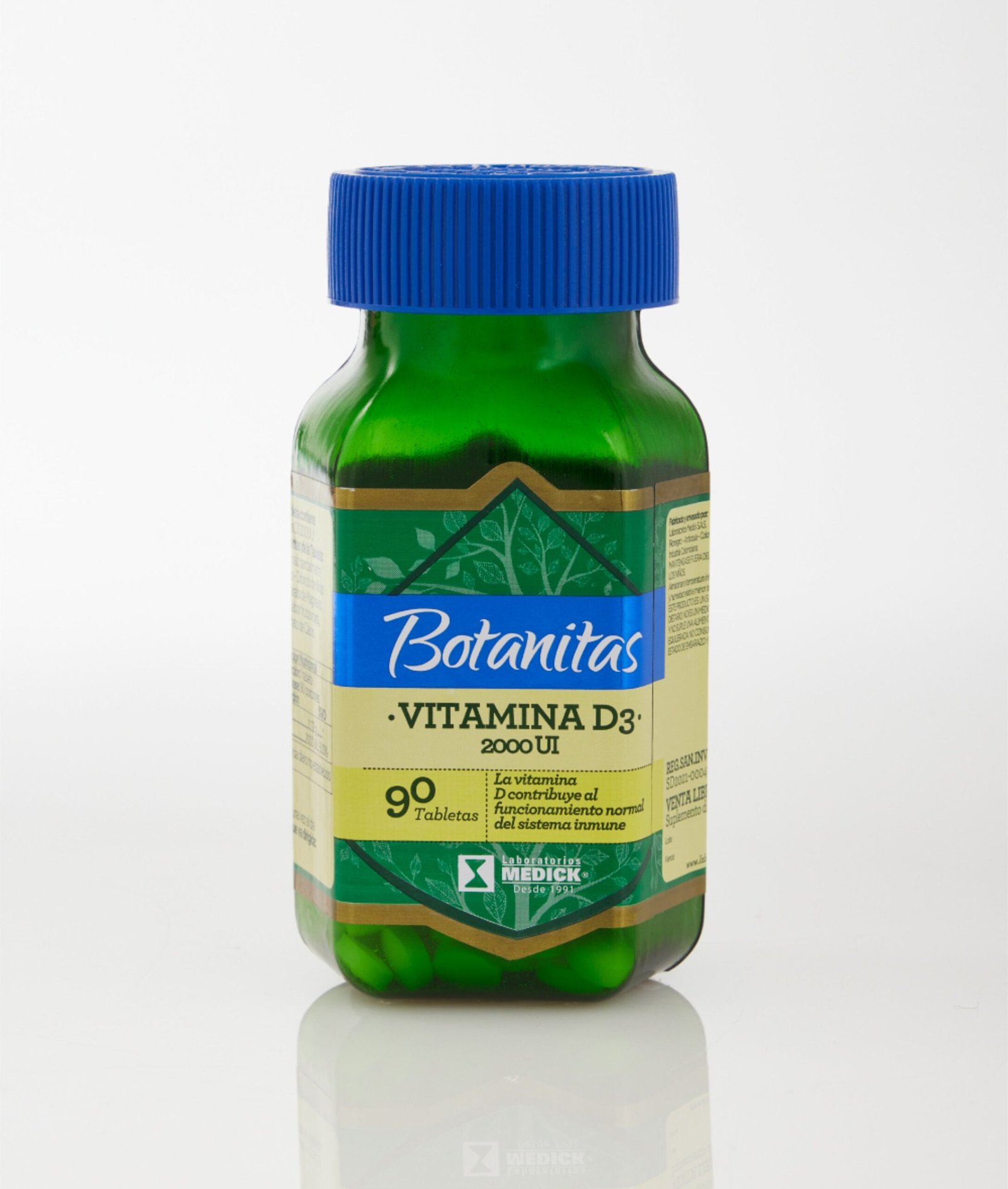 Vitamina D3 2000 UI Botanitas x 90 Tabletas