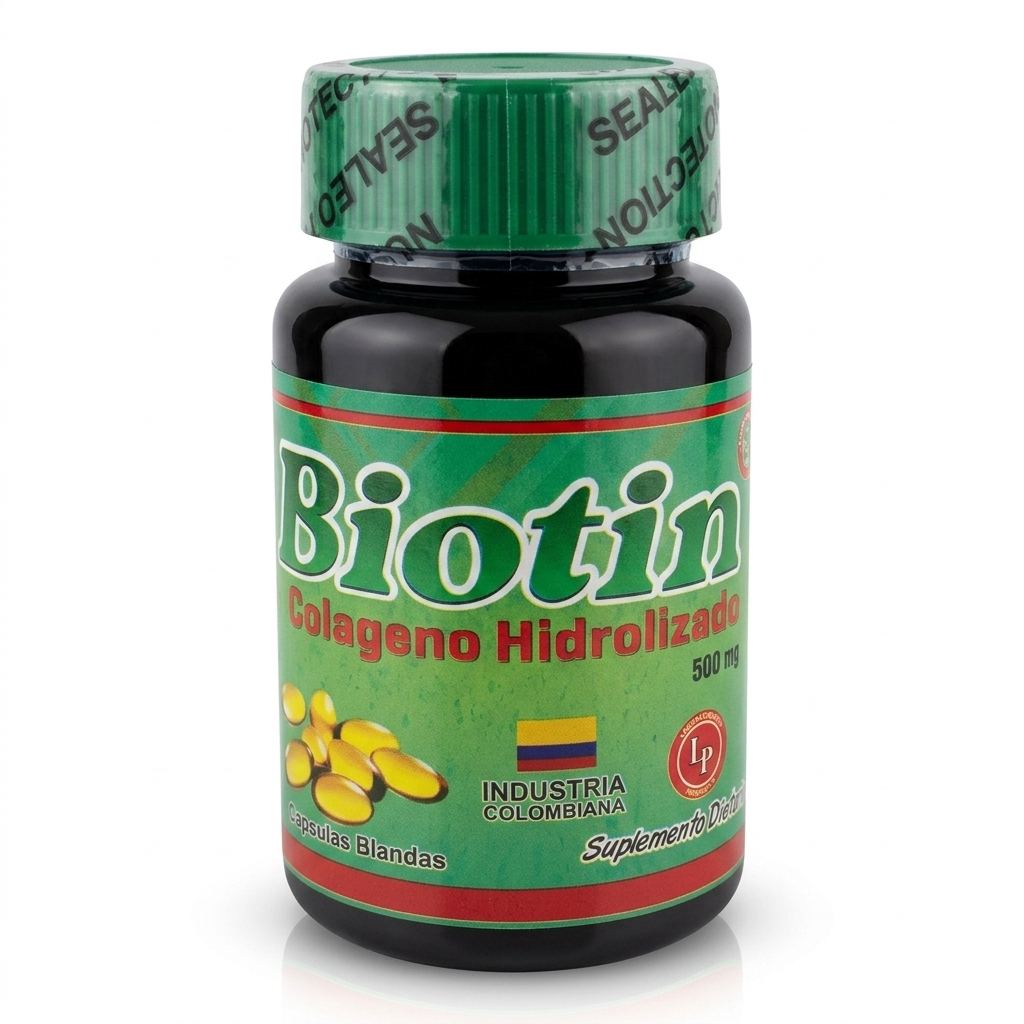Biotin Colágeno Hidrolizado 500 mg x 30 Cápsulas Blandas